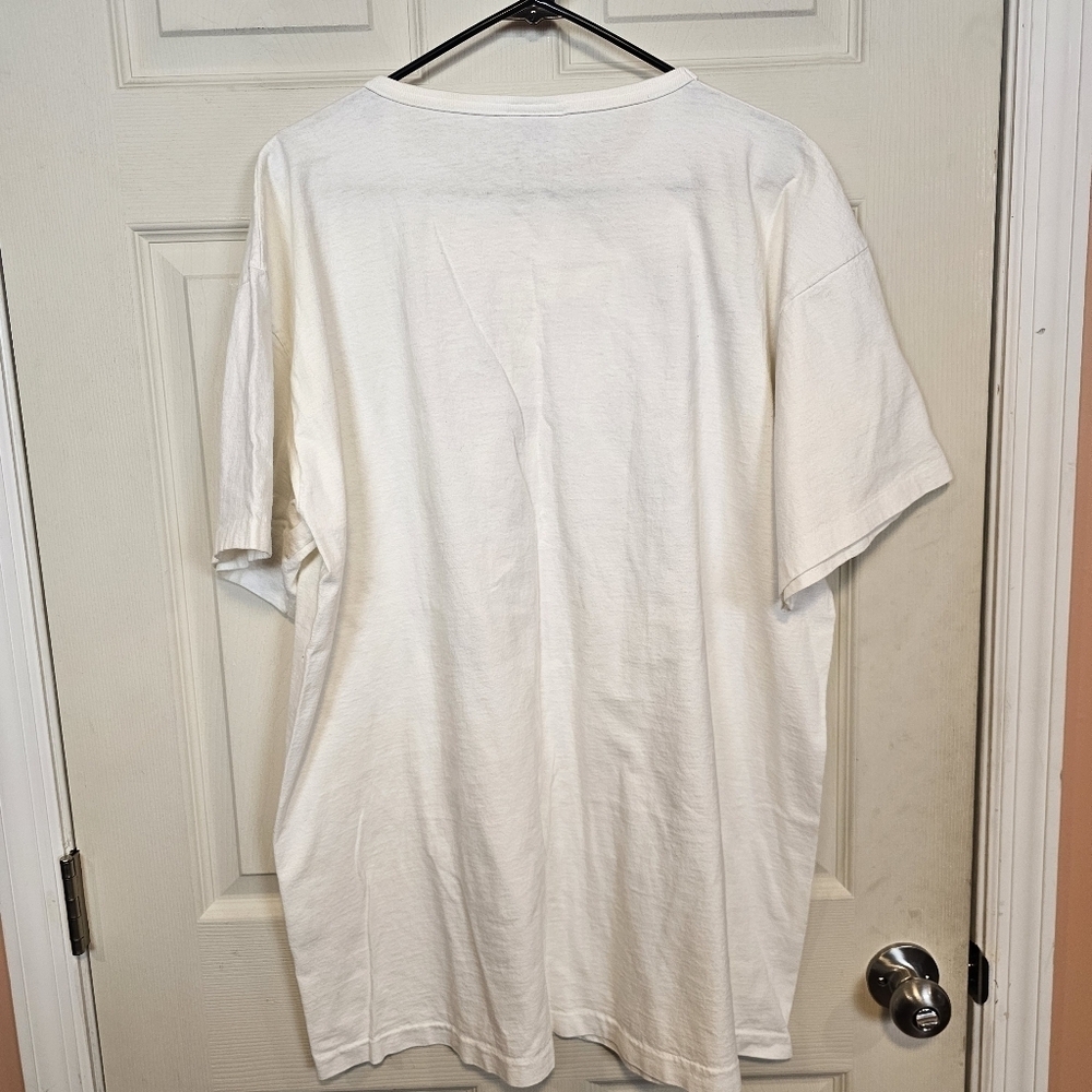 One Size Vintage 80s 90s Fish Grapic Oversized T-Shirt Mini Dress Tunic - Picture 2 of 6